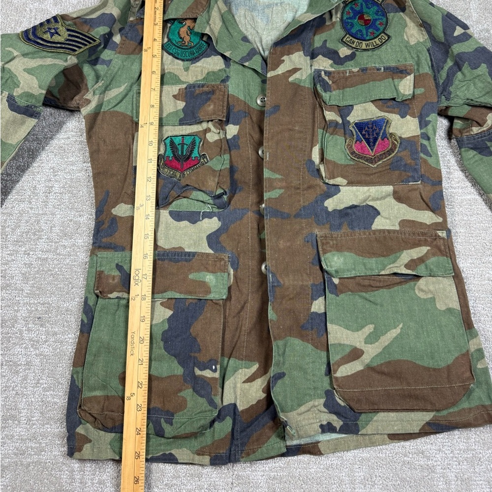Vintage US Military Army Camo Patch Shirt Jacket Men Size Small - Picture 7 of 9
